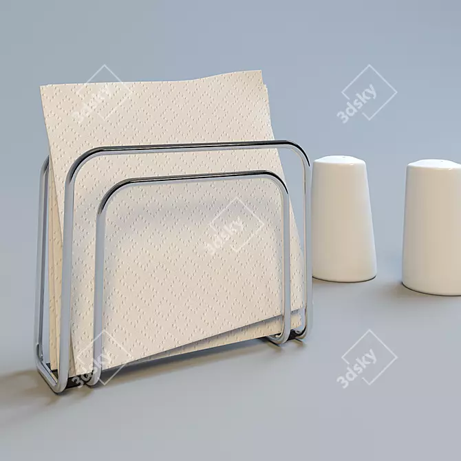 Classic Style Salt & Pepper Towel Set 3D model image 1