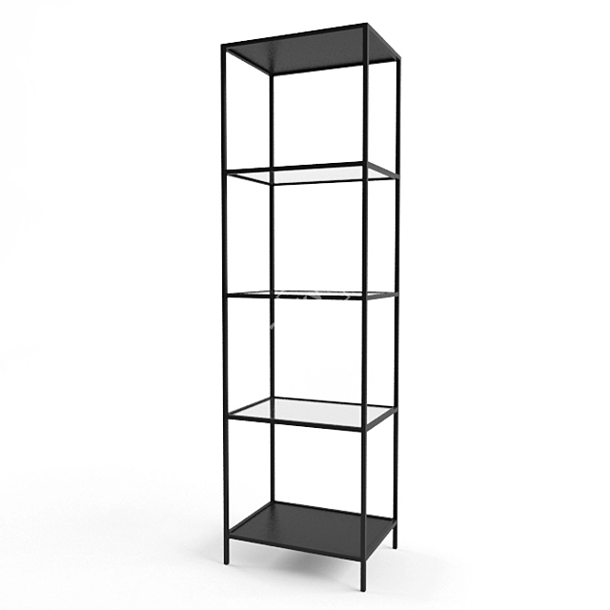 Sleek Glass VITSHE Shelving 3D model image 1