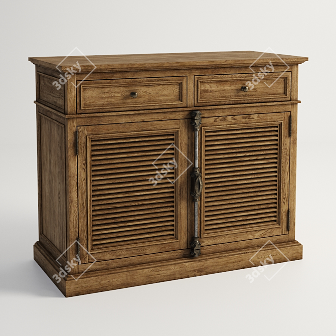 Stylish Concorde Locker Sideboard 3D model image 1