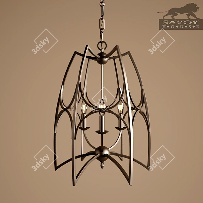 Elegant Savoy House Society Pendant 3D model image 1