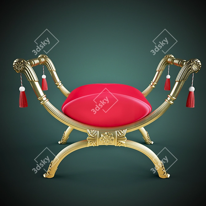 Title: Elegant Cleopatra Chair: Timeless Luxury 3D model image 1