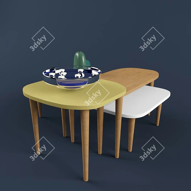 Contemporary Calligaris Math Coffee Table 3D model image 3