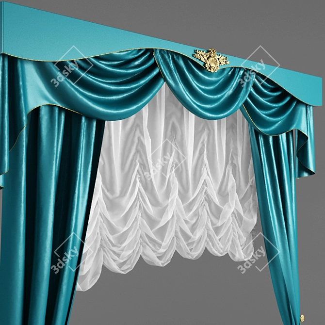 Custom Size 3200mm Curtains 3D model image 2