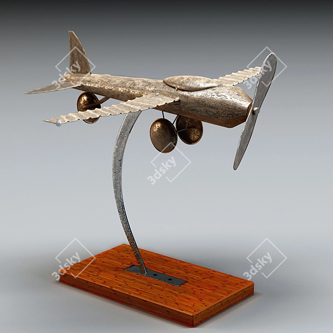 Aero Art: Decorative Plane Sculpture 3D model image 1