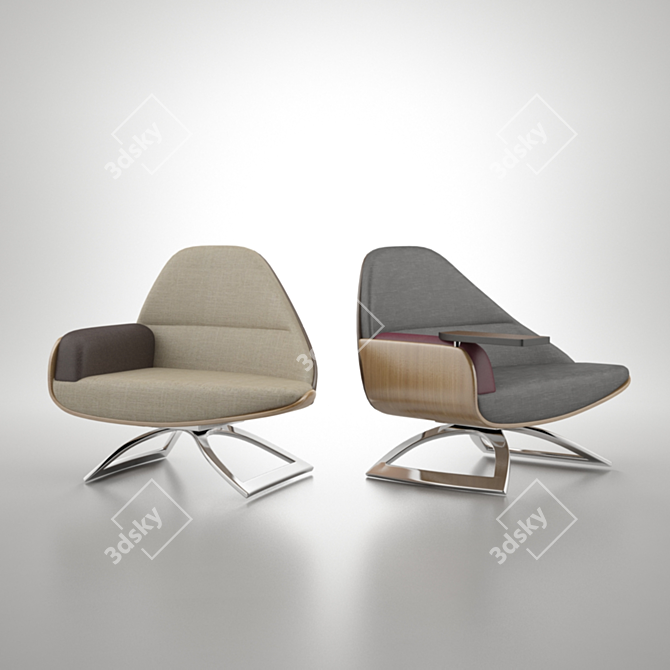 Stylish Ergonomic Chair: 1120 x 580 x 895 mm 3D model image 3