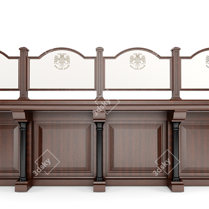 Classic Bank Stand 3D model image 2