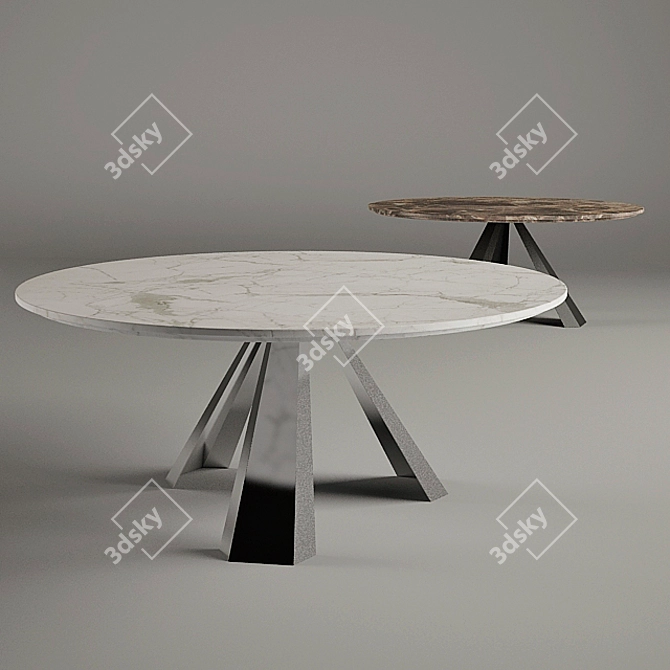 Elegant Eliot Round Dining Table 3D model image 1