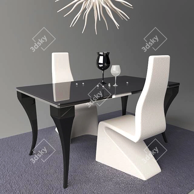 Elegant Augusta Table 3D model image 1