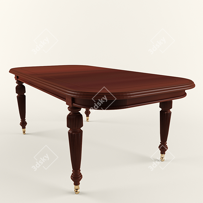 Classic Dining Table 3D model image 1