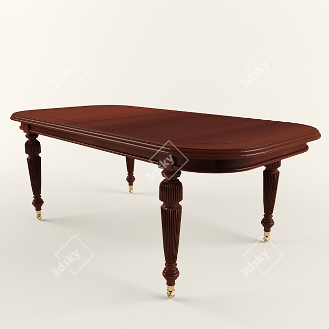 Classic Dining Table 3D model image 2