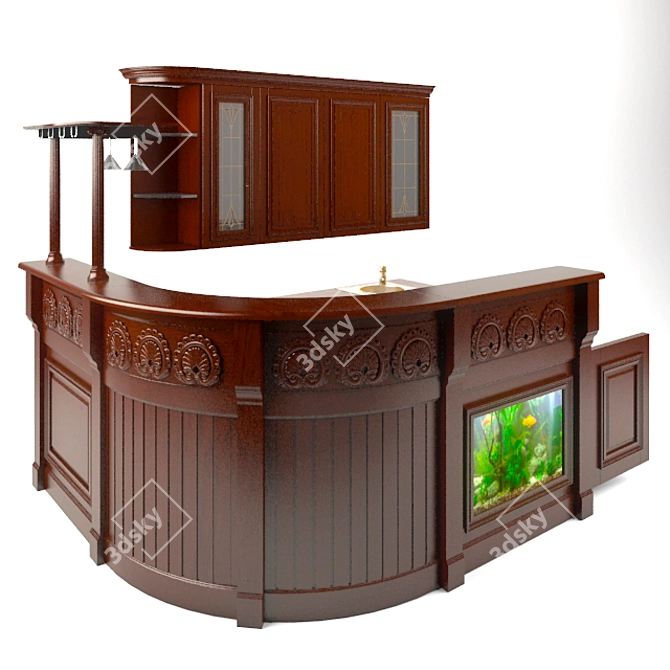 Aquarium Bar Counter 3D model image 1