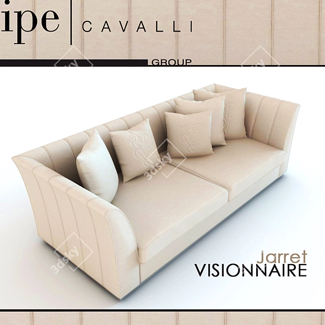 Visionnaire Leather Sofa 3D model image 1