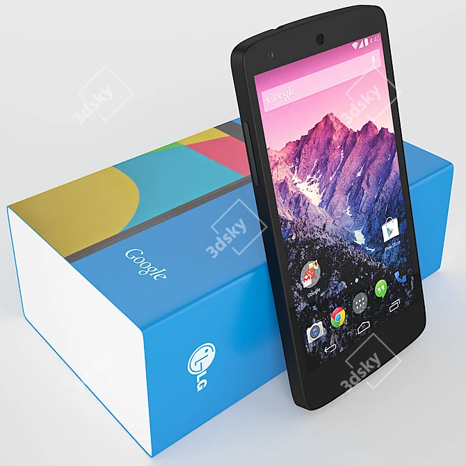 Sleek Nexus 5 - The Perfect Smartphone! 3D model image 2