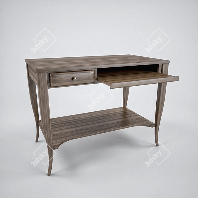 Classic Style Computer Desk 3D model image 1
