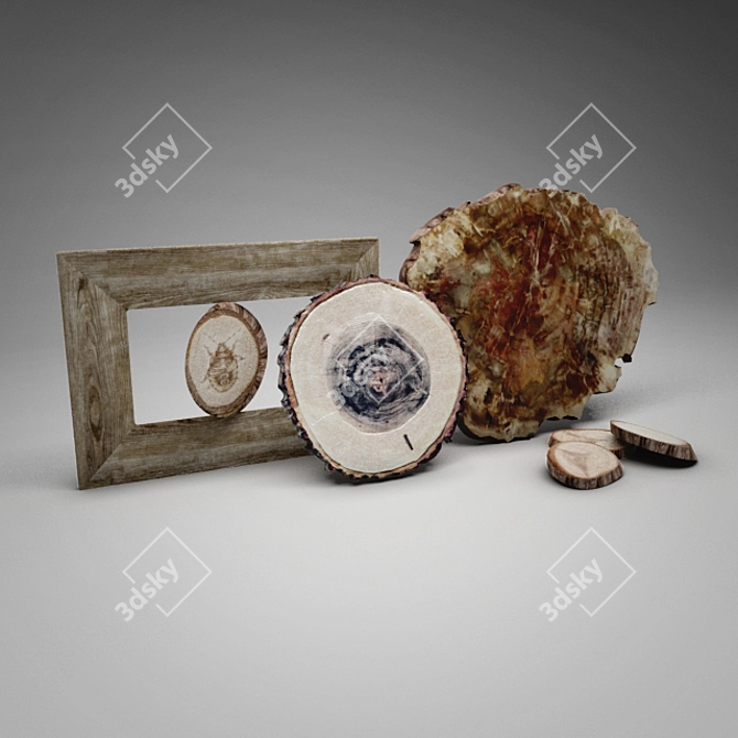 Title: Rustic Wood Decor 3D model image 1