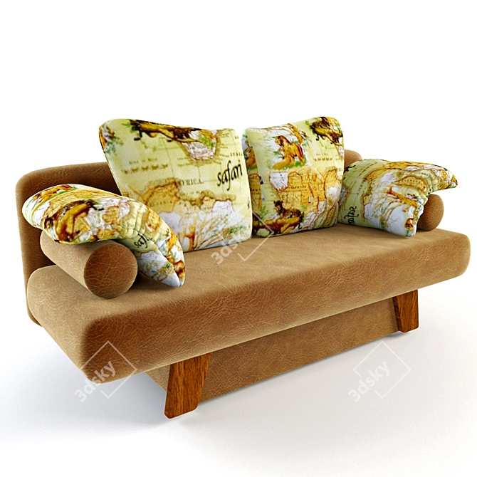 Compact 2-Seater Sofa 3D model image 1