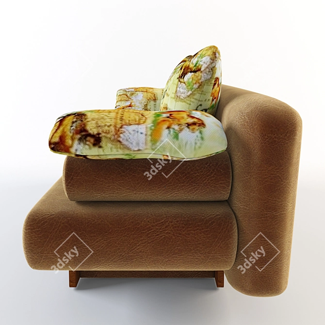 Compact 2-Seater Sofa 3D model image 2