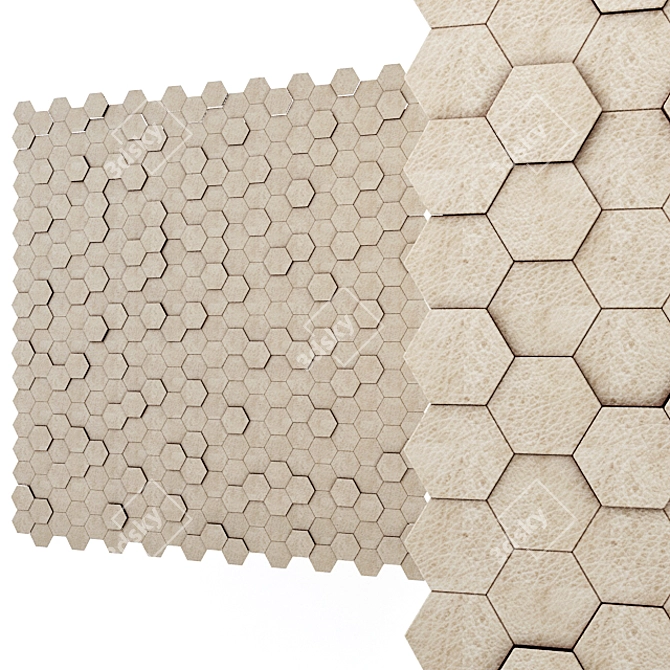 Modern Soft Leather Panel 3D model image 1