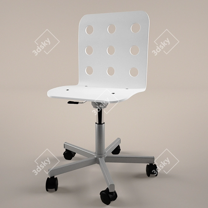 Modern JULES Work Chair - White 3D model image 1