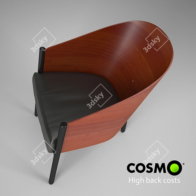 ErgoComfort High Back Chair 3D model image 3