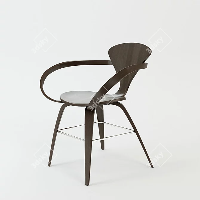 Elegant Cherner Chair 3D model image 1