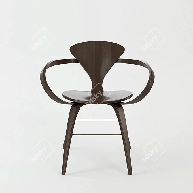 Elegant Cherner Chair 3D model image 2