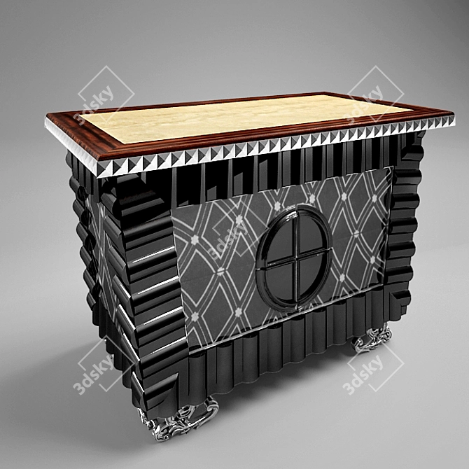 Eclectic Luna Nightstand 3D model image 1