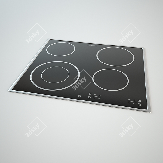 Sleek and Compact Electrolux Cooktop 3D model image 1