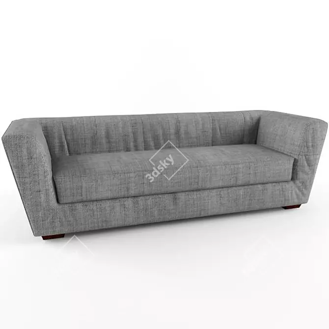 Modern 3D Sofa with Textures 3D model image 1