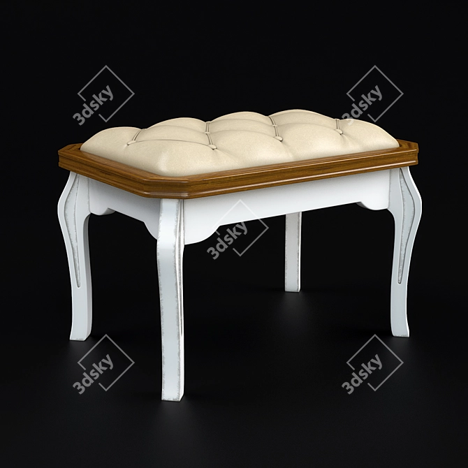 Classic Style Pouffe 3D model image 1