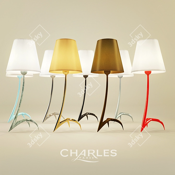 Charles STOC-KHOLM Pendant Light 3D model image 1