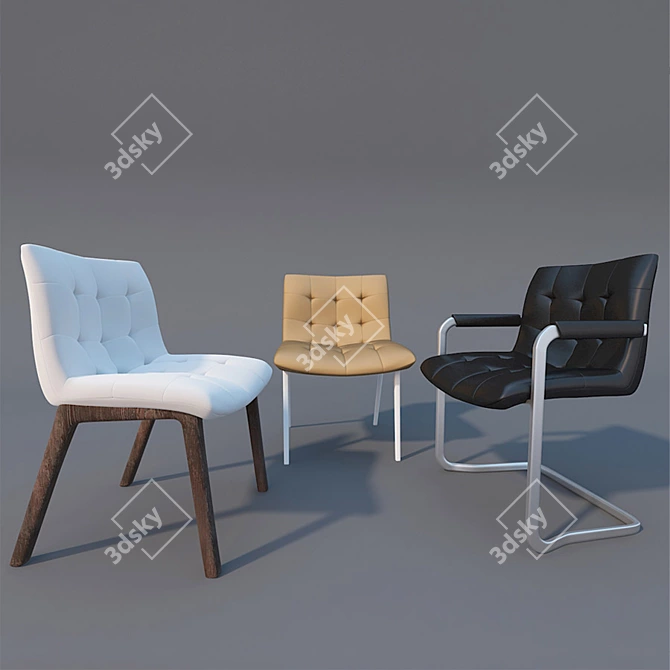 Bontempi Casa Kuga Chair 3D model image 1