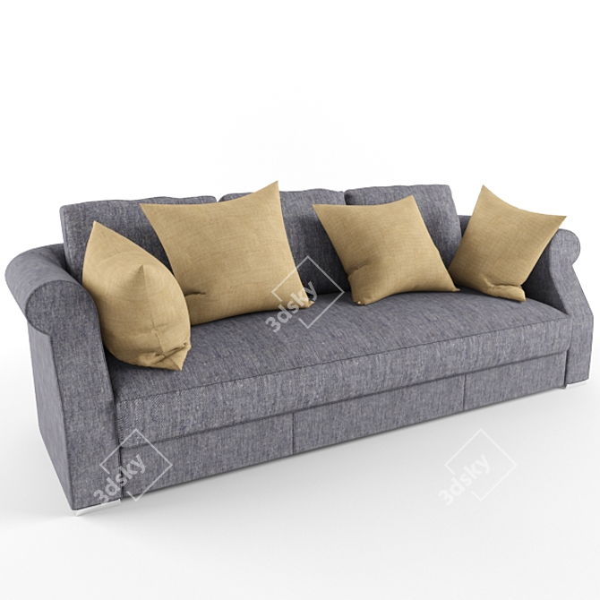 Rubens: Luxurious Textured Sofa 3D model image 1