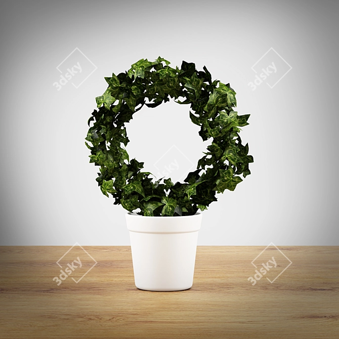 Nordic-inspired Ivy Pot 3D model image 1