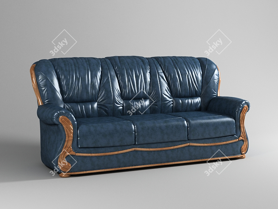 Luxurious Isabelle Sofa: Unwrap Ultimate Comfort 3D model image 2