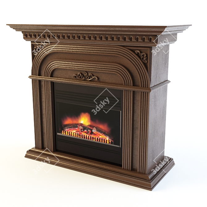 Cozy Flame: Ethanol Fireplace 3D model image 1