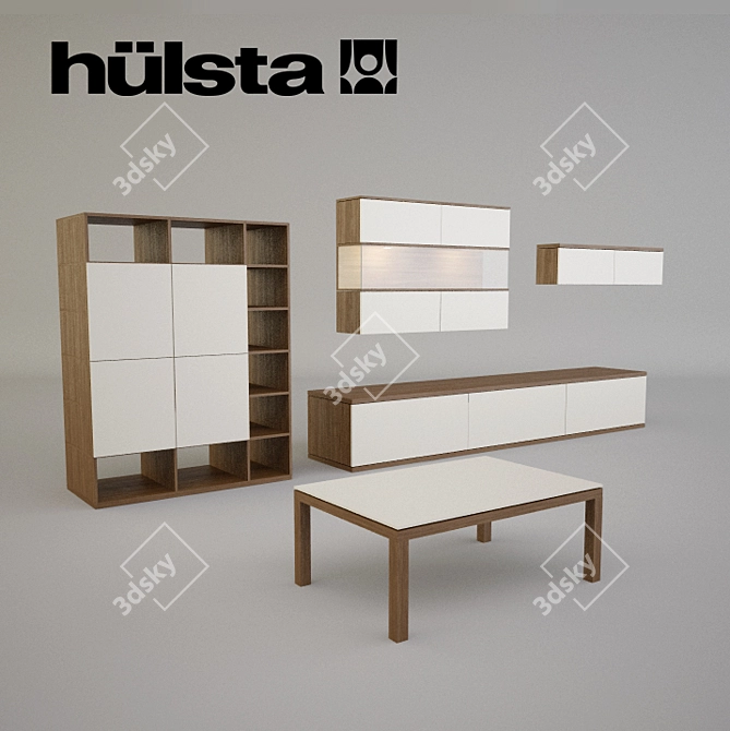 German Furniture Set: Huelsta 3D model image 1