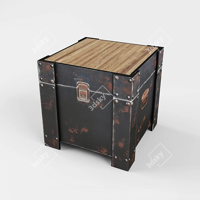 Noah Bedside Chest Truhe: Stylish Loft Interior Addition 3D model image 1