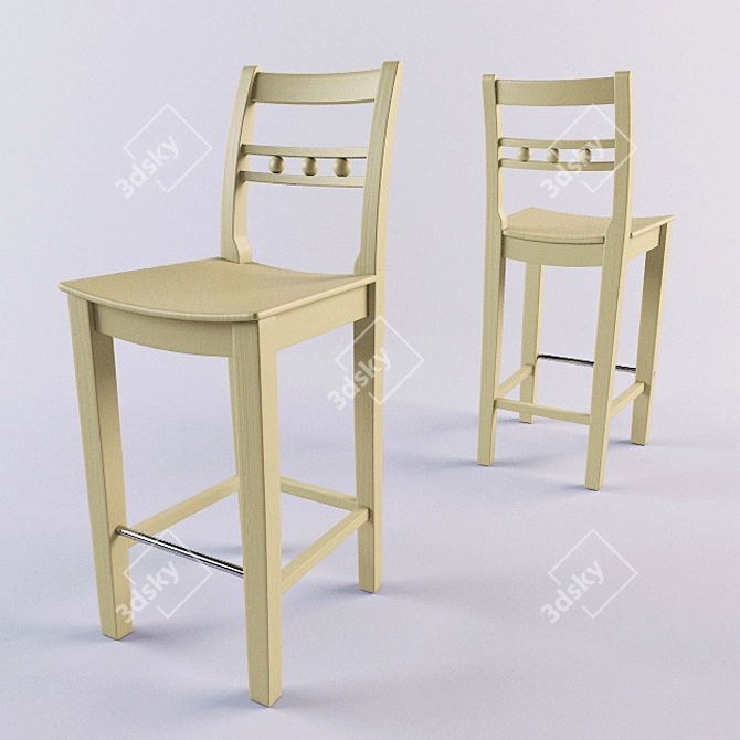 Neptune Suffolk Bar Stool: Stylish and Sturdy 3D model image 1