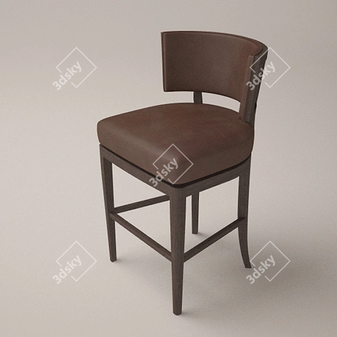 Luxury A.Rudin Bar Stool 3D model image 1