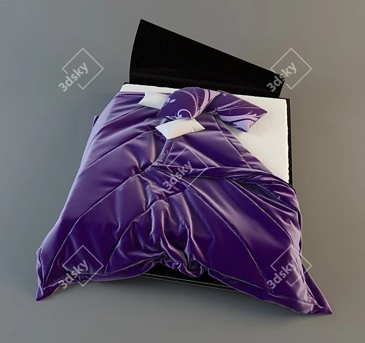 Dreamy Slumber Queen Bed 3D model image 2