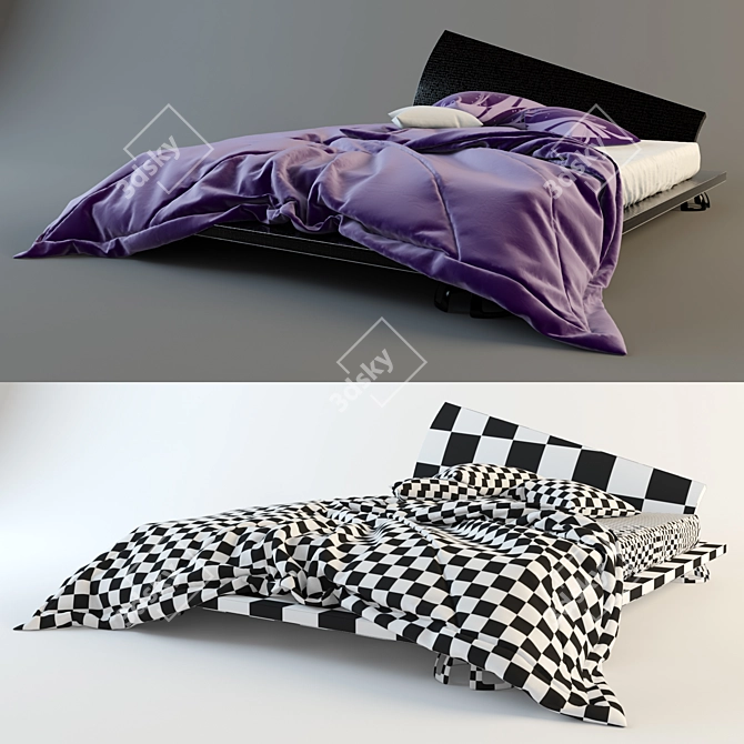 Dreamy Slumber Queen Bed 3D model image 3