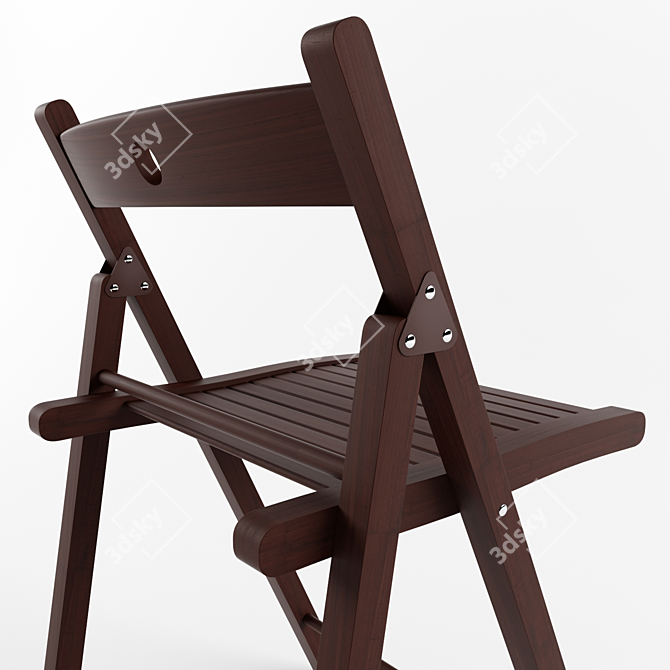 Sleek Terje Folding Chair 3D model image 2