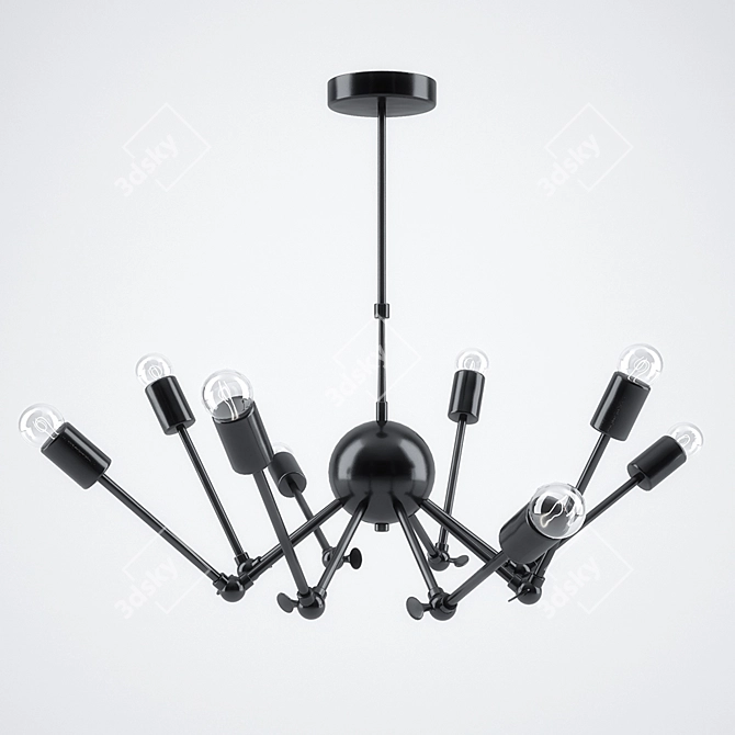 Versatile Spider Chandelier 3D model image 1