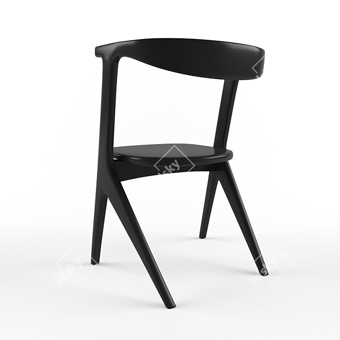Cafe Chairs: Stylish Seating 3D model image 2