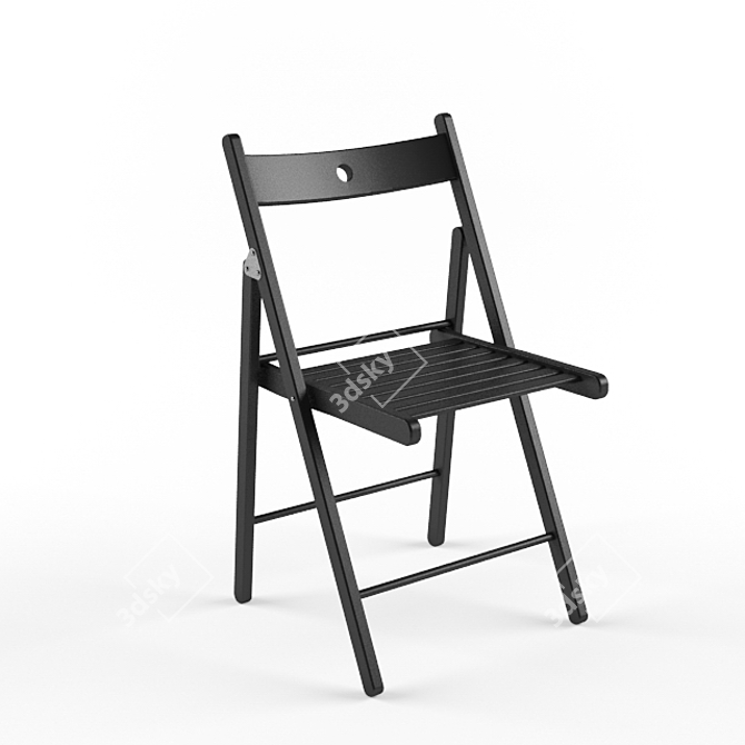 Foldable Black IKEA Terje 3D model image 1