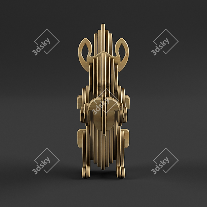 Title: Wooden Squirrel Model Kit 3D model image 3