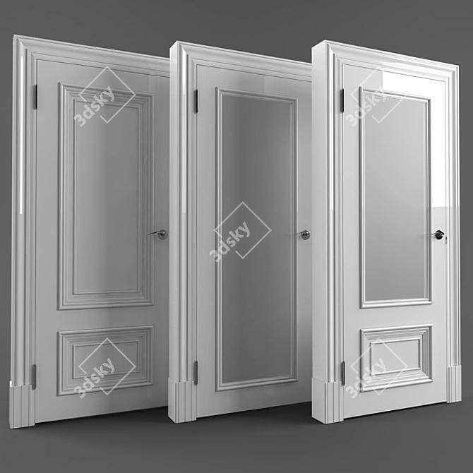Elegant Palladio Door Collection 3D model image 1