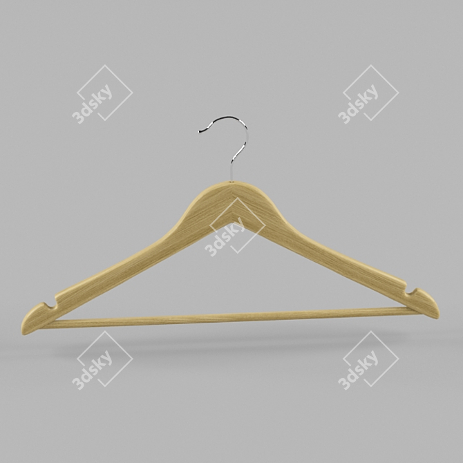 Classic Clothing Hangers 3D model image 1