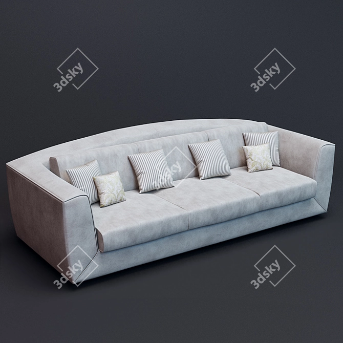 Sleek & Stylish Modern Sofa 3D model image 1